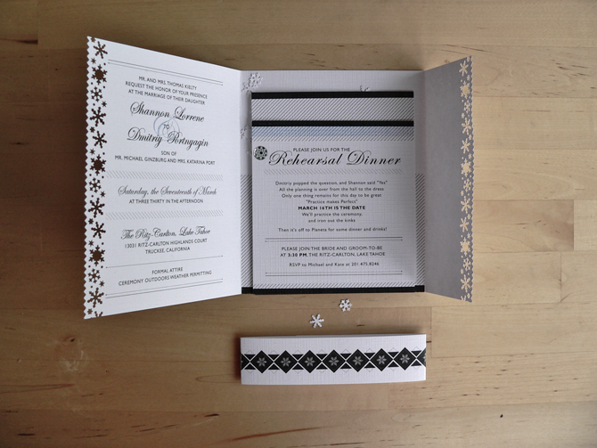 2lch || A winter wonderland wedding invitation