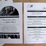 2lch || A winter wonderland wedding menus and table cards